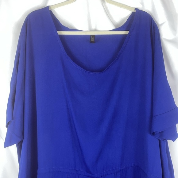 Julio Guedes popover drawstring waist cover up/midi dress Sz M (see measurement) - Picture 3 of 9